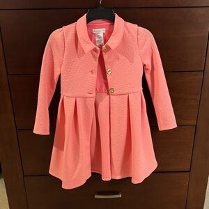 Bonnie Jean Coral Coat with Gold Accents